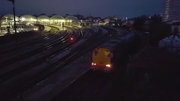 DRS Class 20305 / 20302 RHTT into Hull paragon 23/10/17