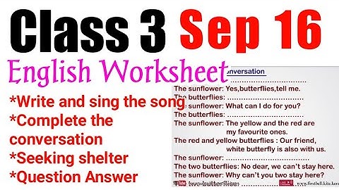 Class 3 Victers English Sep 16 Worksheet/english worksheet/STD 03 English Class 16/victers channel