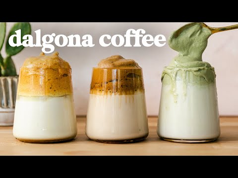 DALGONA COFFEE Recipes ☕️ 3 FLAVORS, 3 FROTHY Techniques