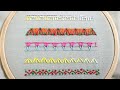 Easy border designs for beginners, hand embroidery, can be used on sleeves, necklines etc.