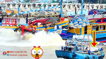 🔴 Pha súc Cà Ná Ra Khơi Gặp Sóng Lớn || Giã Cào Lagi Về Cảng Khẳm Mèm || Bình Thuận Dấu Yêu