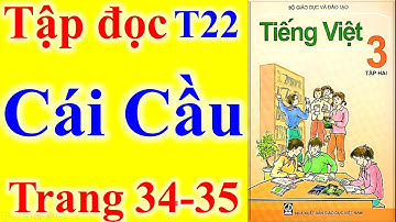 Tiếng Việt Lớp 3 Tuần 22 – Tập Đọc -  Cái Cầu – Trang 34 - 35