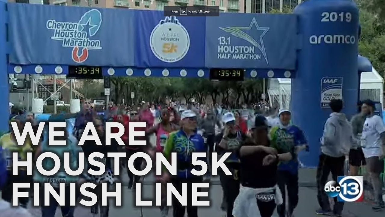 We Are Houston 5K FINISH LINE VIDEO YouTube