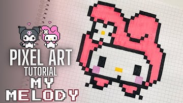 Pixel Art Tutorial: Drawing MY MELODY Step by Step