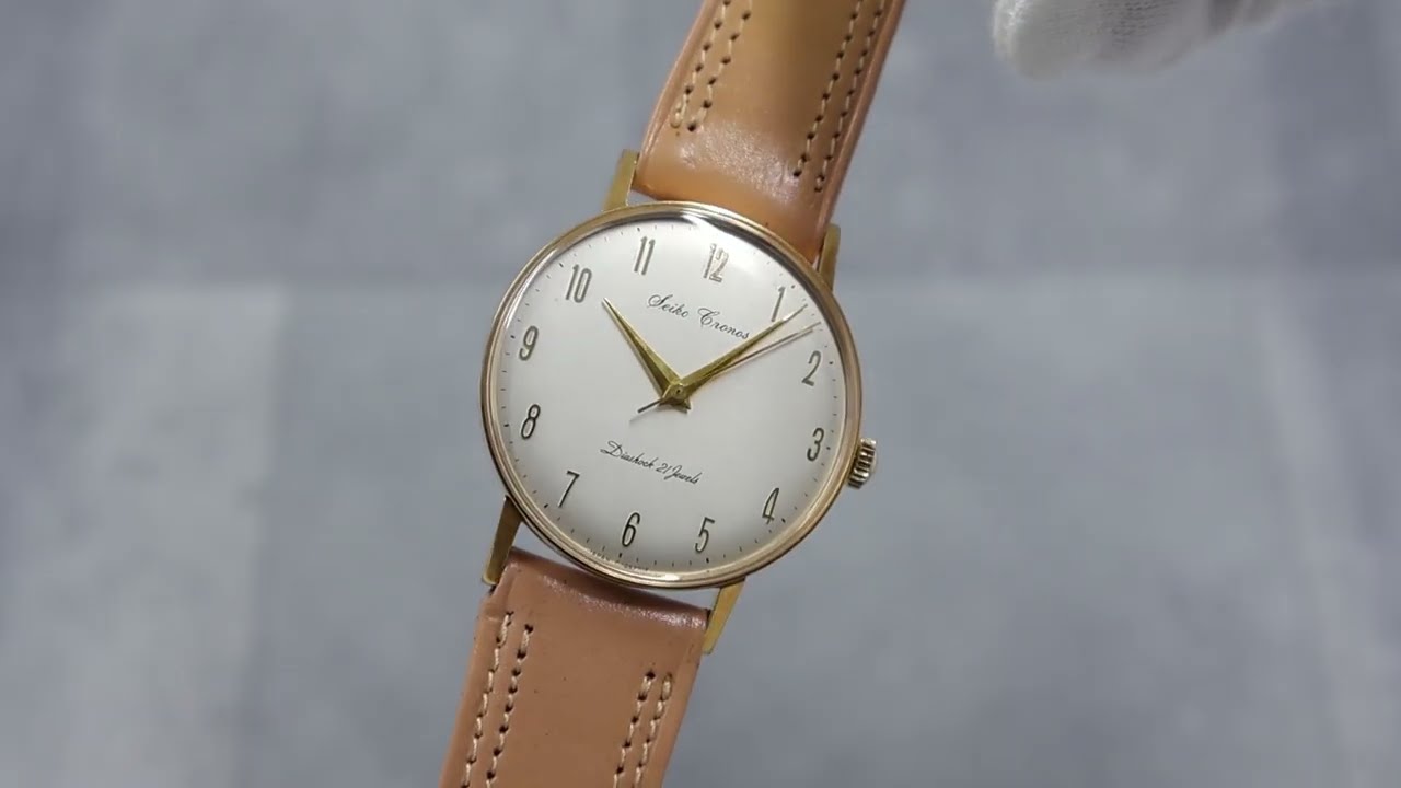 時計店在庫 Seiko/セイコー クロノス ◇21石/J14028 K14GF 変わり文字
