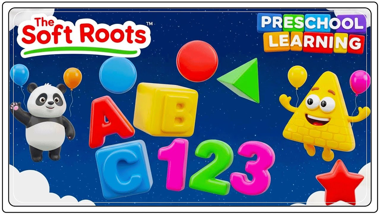 Preschool Learning activities for 3 year olds at home | Learn ABC Phonics Shapes Numbers Colors 🌈