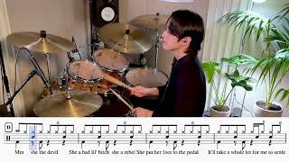 Doja Cat - Paint The Town Red Drum Cover,Drum Sheet,Score,Tutorial.Lesson