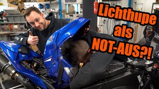 Lichthupe als NOTAUS! | Yamaha R1 mit interessanter/DEFEKTER Schalterbelegung