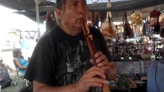 Lavor plays my flute at the Pechanga Pow Wow