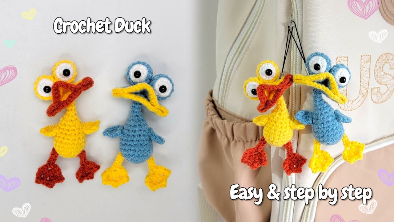 Вязание крючком счастливого утенка-клоуна ~ Милый и причудливый ~ Простой и пошаговый урок