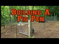 Building A Pig Pen with Cattle Panels, Hog Panels, Raising Pigs for Beginners on the Homestead