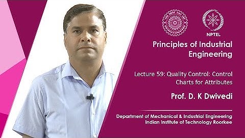 Lec 59: Quality Control: Control Charts for Attributes