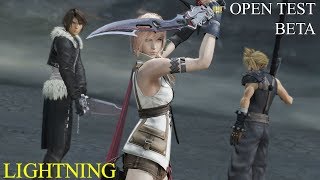 Dissidia Final Fantasy NT Open Test Beta: Lightning Gameplay