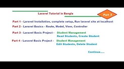 2 Laravel Bangla Tutorial Part 2   Laravel Model View Controller Route Basic - Durasi: 24.19. 