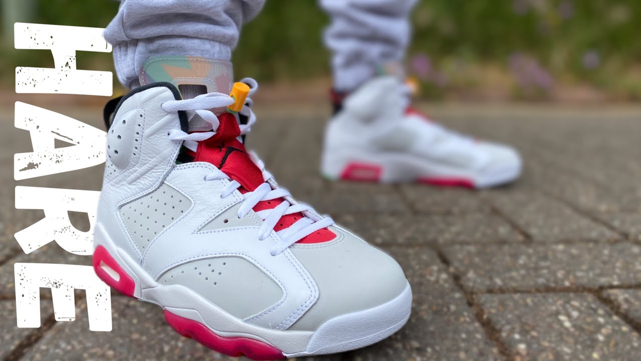 hare jordan 6 on feet