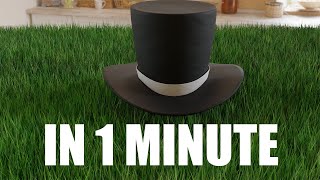 🎩 How to create a Tophat in 1 Minute in Blender 🎩