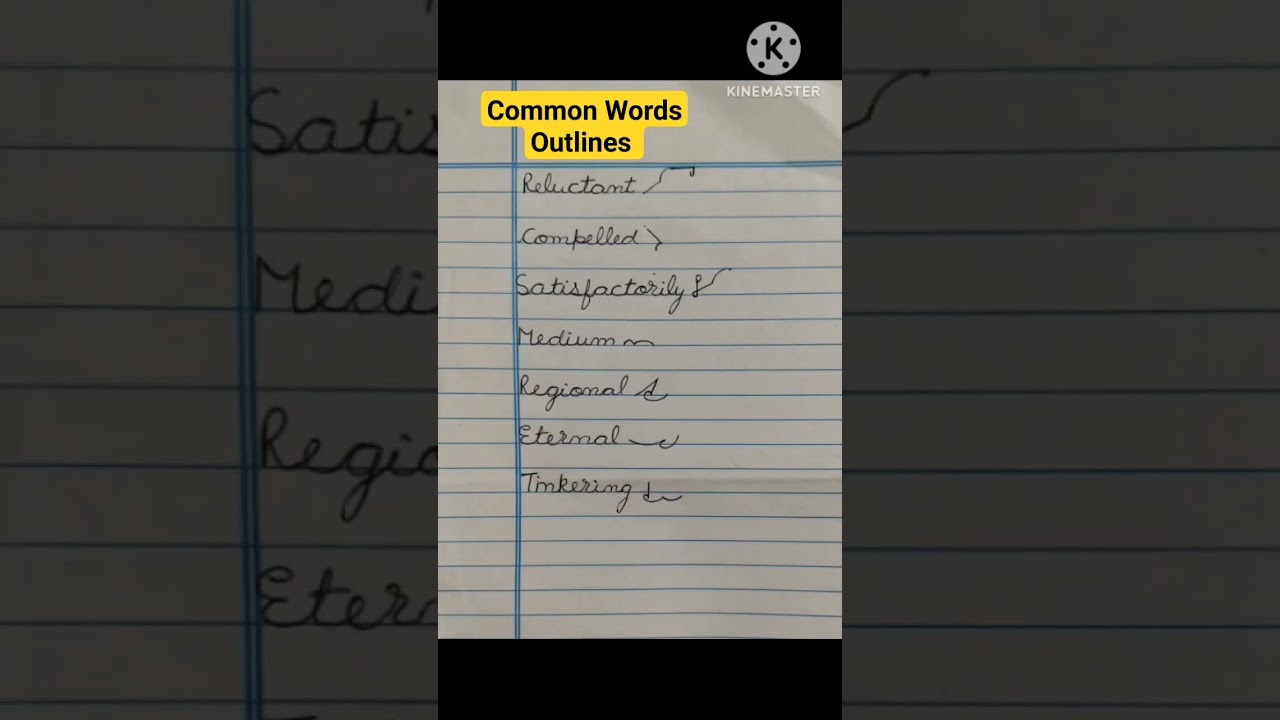 Practice Outlines # Common Words Outlines # Speed Increasing Outlines # ytshorts