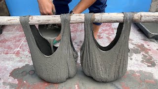 Yes! Good Tips For You Make Beautiful Flower Pots From Cement And Old Tshirts