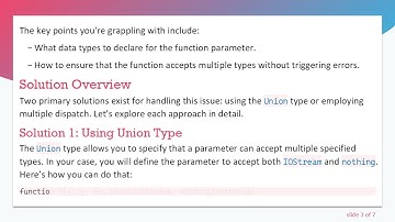 How to Effectively Declare and Pass Julia Function Parameters as IOStream or Nothing