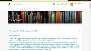 Instructions for Week One of Online Learning