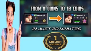 0 to 1b coins 8 ball pool in 20 Minutes - Minclip 8 Ball Pool - JayDe xD