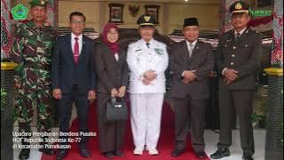 Upacara Pengibaran Bendera Pusaka HUT RI Ke-77 di Kecamatan Pamekasan