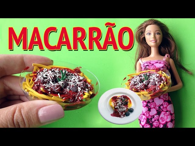 12 DIY Miniaturas de Comidas para Barbie Fácil de Fazer Pizza, Sorvete,  Caneca, Fritas Barbie 