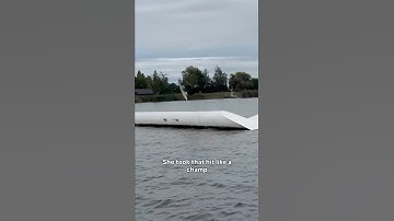 She Took That Hit Like A Champ - Wakeboarding Feature Fail at Wakeboard Park #sendit #goodforit