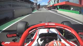 Kimi Räikkönen says hi during the Qualifying in Portugese GP 2021