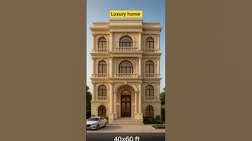 🏰 Classic Luxury (royal design with pillars & curves) #civilengineering #shortvideo #home #design
