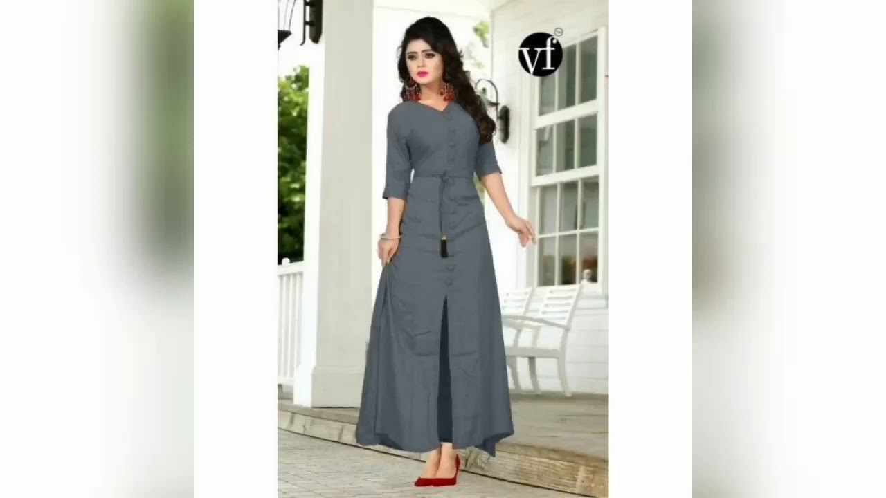 long kurti pajami suit