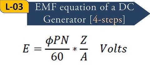 Lecture-3 || EMF Equation of a DC Generator || DC Generator