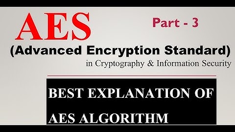 #3ii | PART-3 | What is AES cryptography algorithm in Hindi | Advanced Encryption Standard |