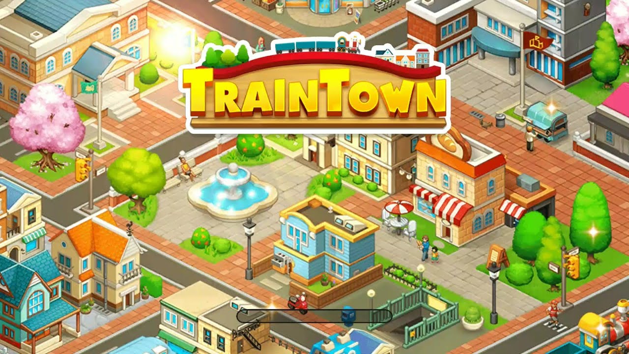 TrainTown - Android iOS Gameplay (Merge train town! (Merge Trees))