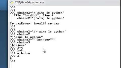 Python #2 Tutoriel   Premiers pas avec Python  les variables