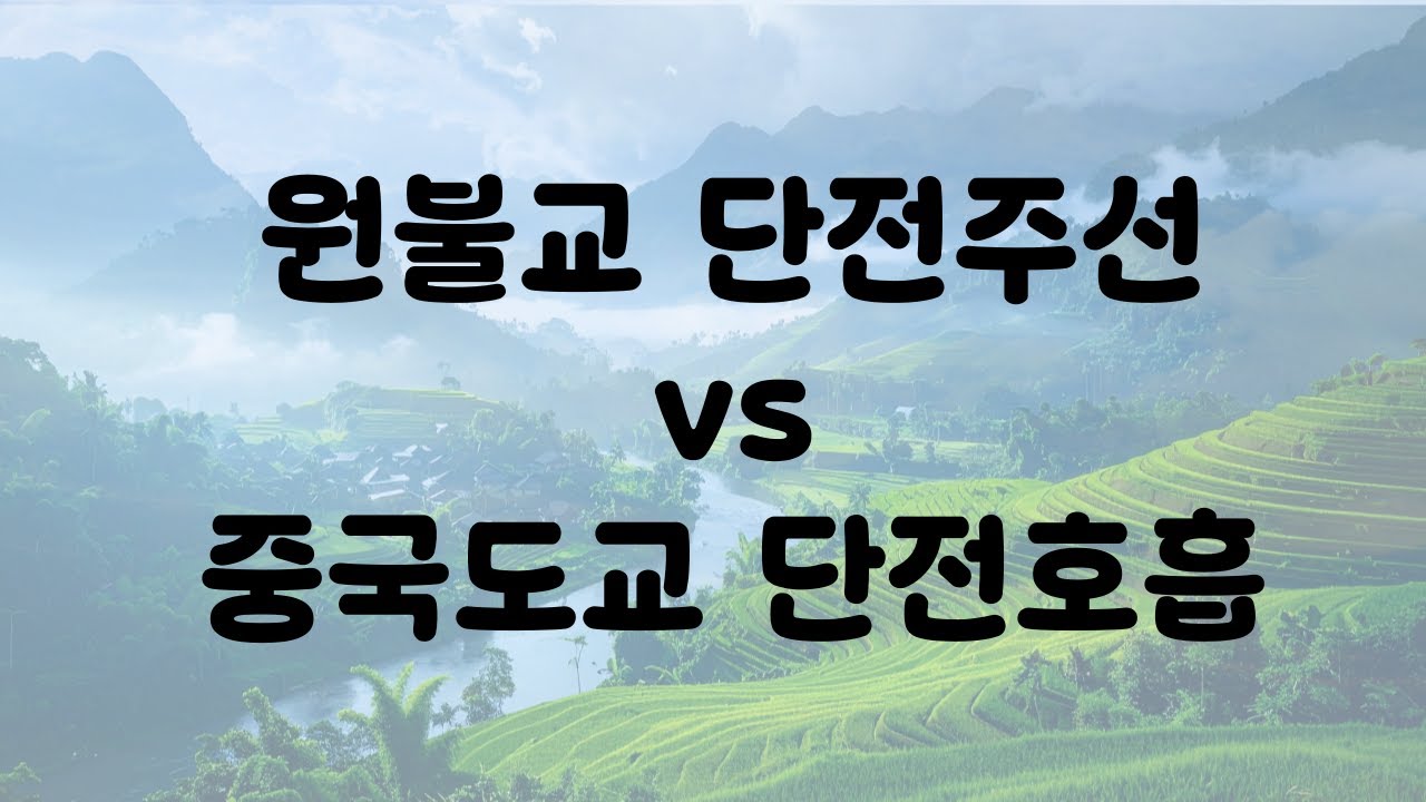 원불교 단전주선 과 중국 도교 단전호흡 비교 - YouTube