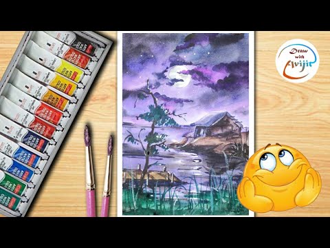 Featured image of post Beginner Watercolor Drawing Scenery Easy : How to draw simple scenery for beginners, easy village scenery drawing :