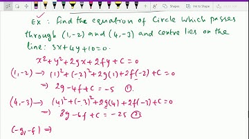 Co ordinate geometry : - ( General equation of circle ; Solving problems ) - 52.