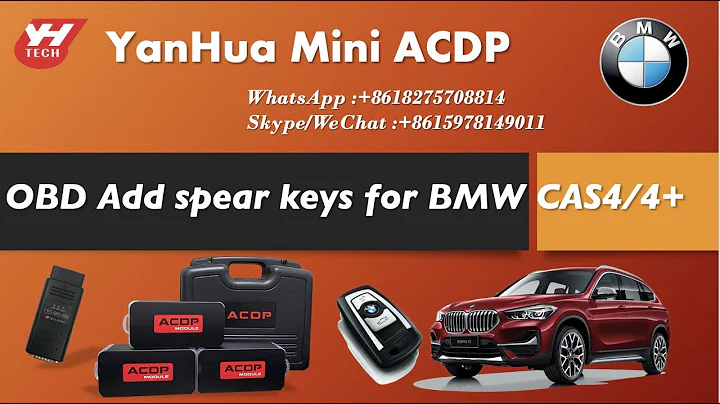 #bmw #obd2: OBD add keys for BMW CAS4 CAS4+ IMMO by using YanHua Mini ACDP