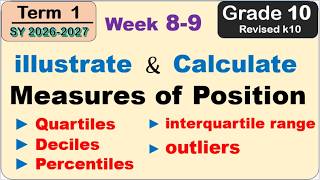Grade 10 Math | Illustrate and Solve Measures of Position Quartile Decile First Term (Term 1) Week 8