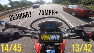CRF250L GEARING for HIGHWAY & WHEELIES || 13/42 vs 14/45