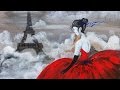 Red Dress Eiffel Tower beginner Acrylic Painting class ANGELOONEY | TheArtSherpa