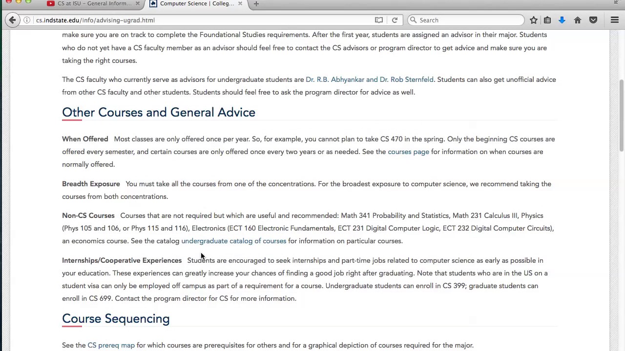 CS Undergraduate Program Basic Advising Information - YouTube
