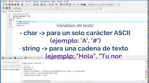 Tutorial 05 - Variables cadena de caracteres en C++ (char y string)