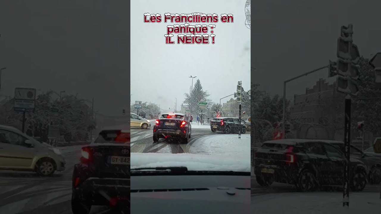 Les Franciliens en panique :IL NEIGE !