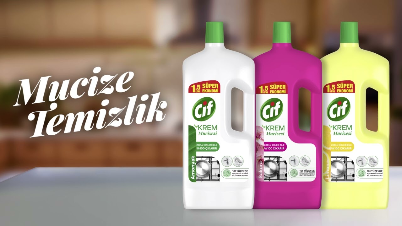 Cif Krem Yeni Nesil Yüzey Temizleyici Limon 1500 Ml - Migros