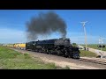 Union Pacific Big Boy #4014 Steam Train Accelerates North Out Of Egbert, WY on Yoder Sub (6/7/23)