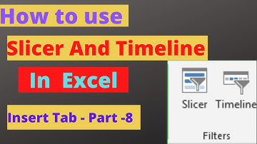 How to use Slicer and timeline in excel || Slicer or timeline in insert tab in excel.