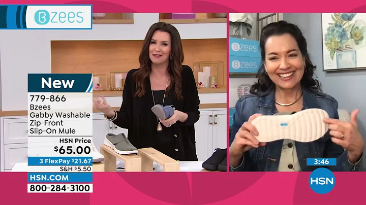 Bzees Gabby Washable Zip Front SlipOn Mule