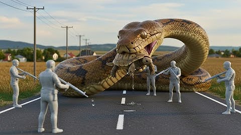 10 Courageous Men Save Tortoise from Giant Python 🐢